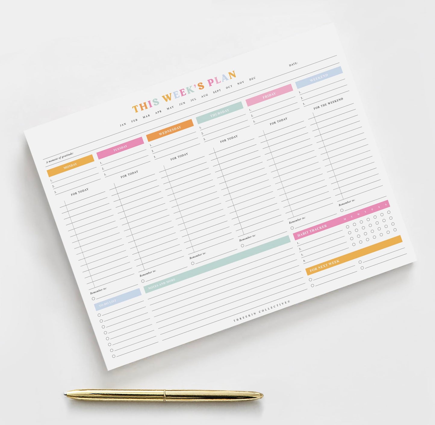 Weekly Tear-Off Planner
