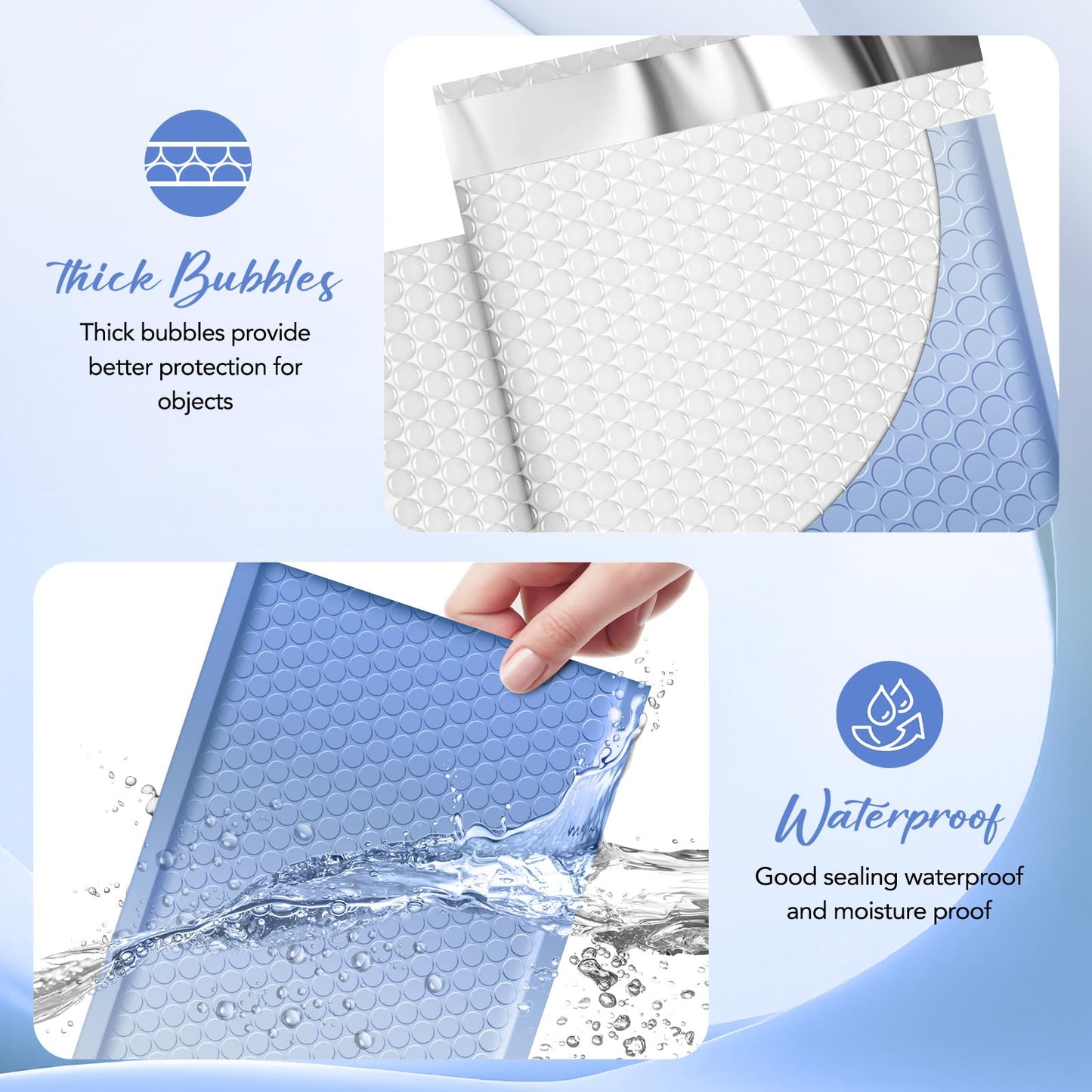 6x10" Blue Bubble Mailers (100 pack)