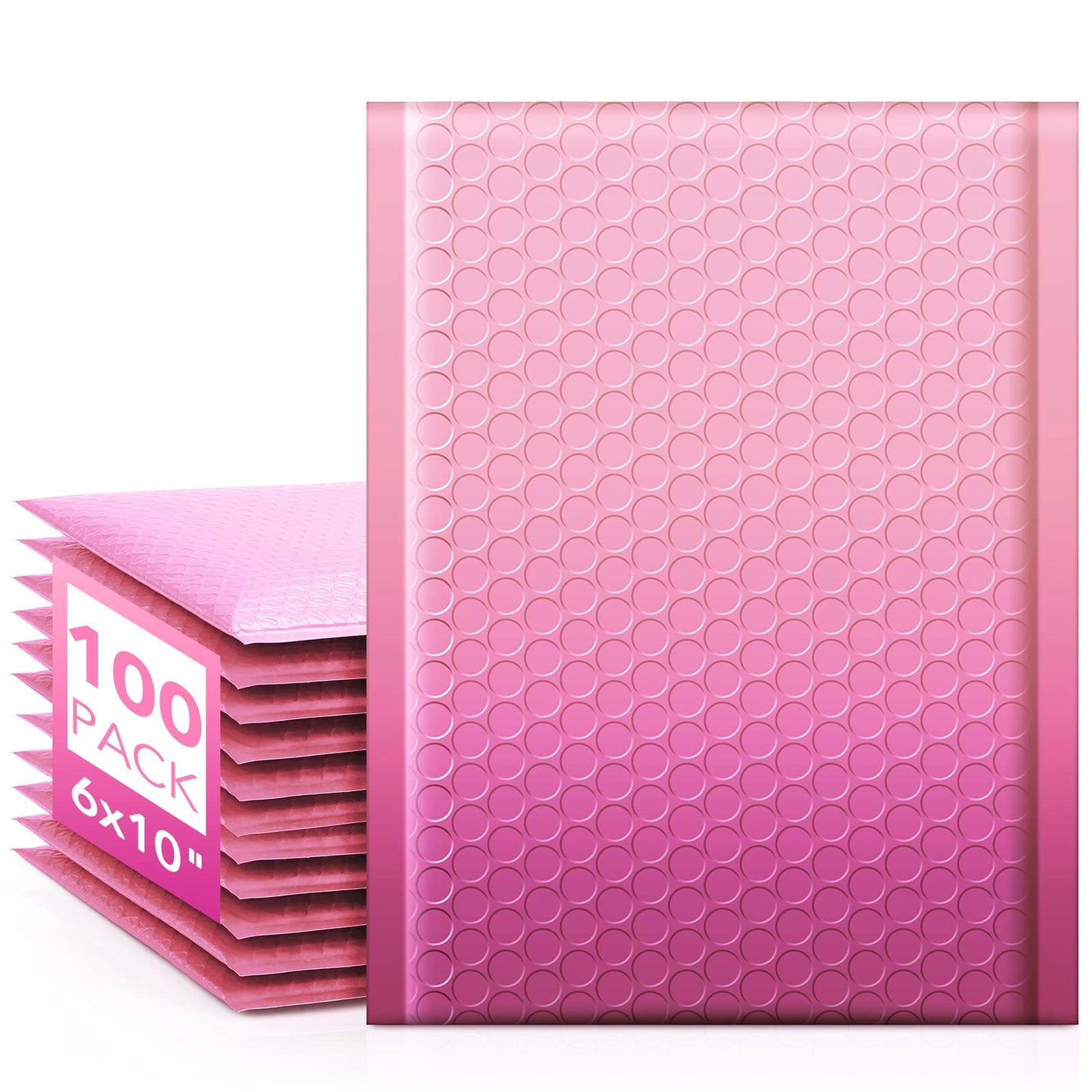 6x10" Pink Bubble Mailers (100 pack)