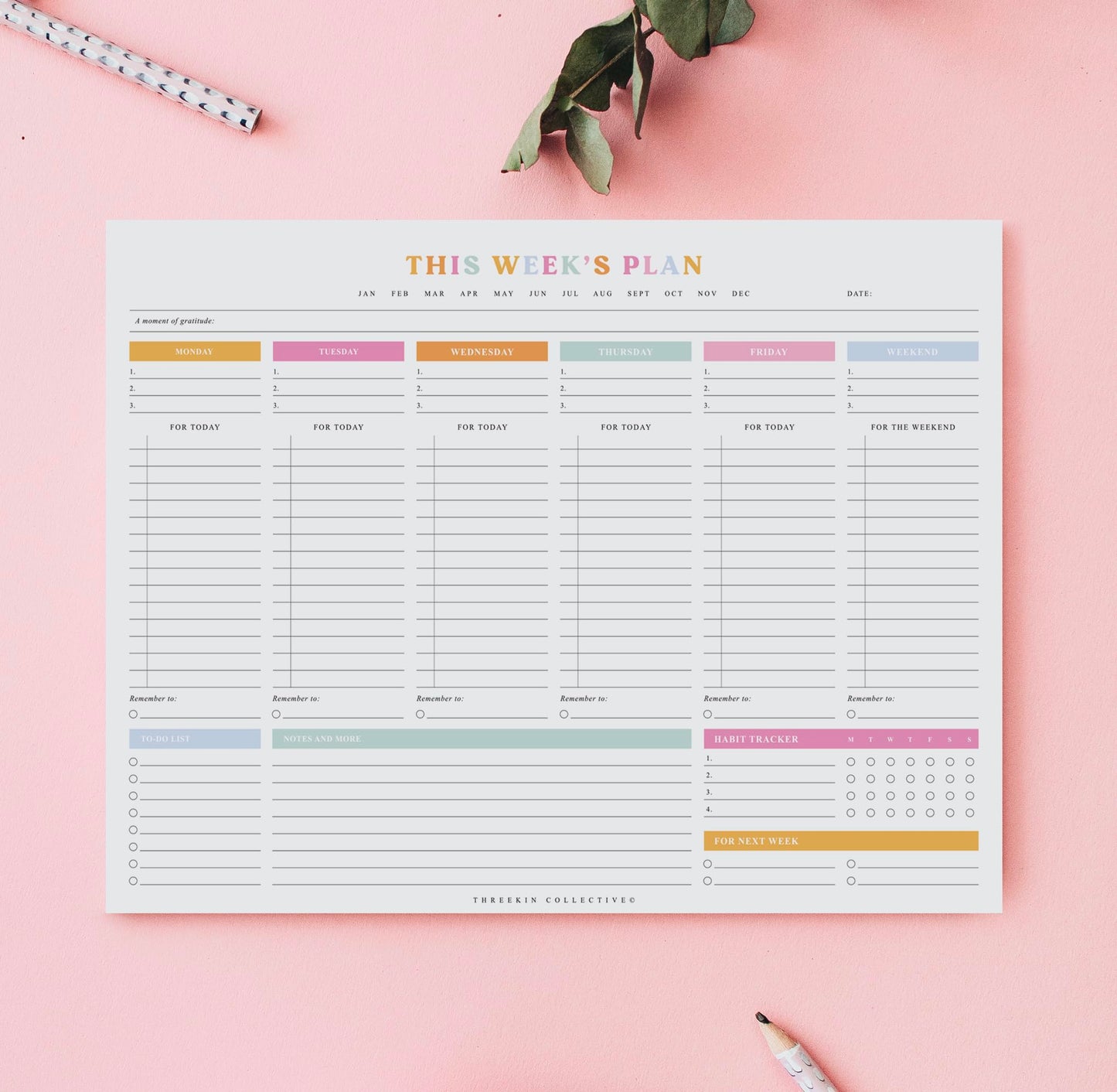 Weekly Tear-Off Planner
