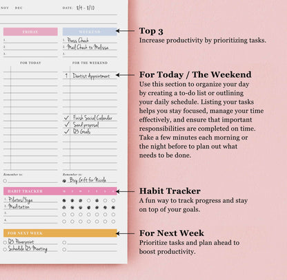 Weekly Tear-Off Planner