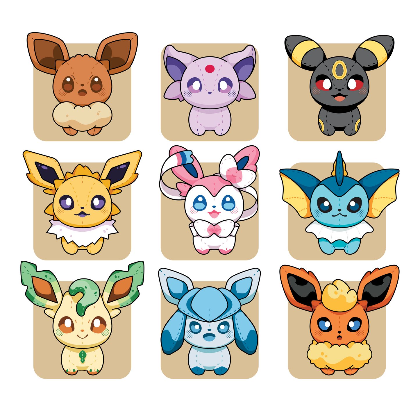 PlushéMon: Eeveelution Series [PREORDER]