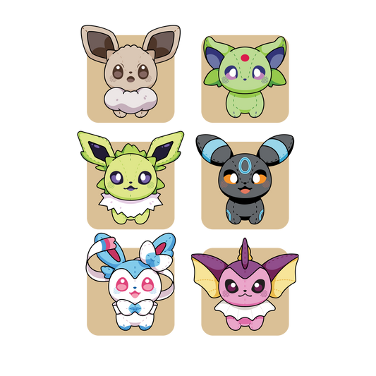 PlushéMon: Patreon Exclusive Shiny Eeveelution Set [PREORDER]