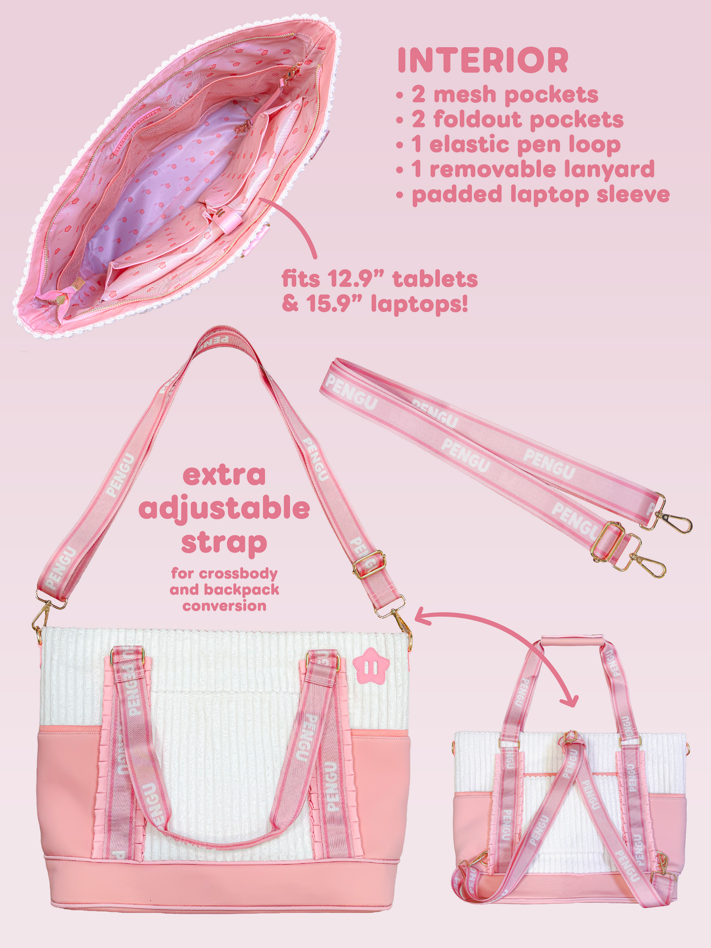 Dreamland Travel Tote: Pink [PREORDER]
